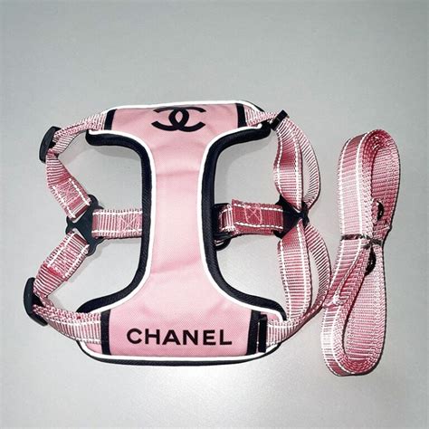 chanel dog collar and lead|Chanel small dog carrier.